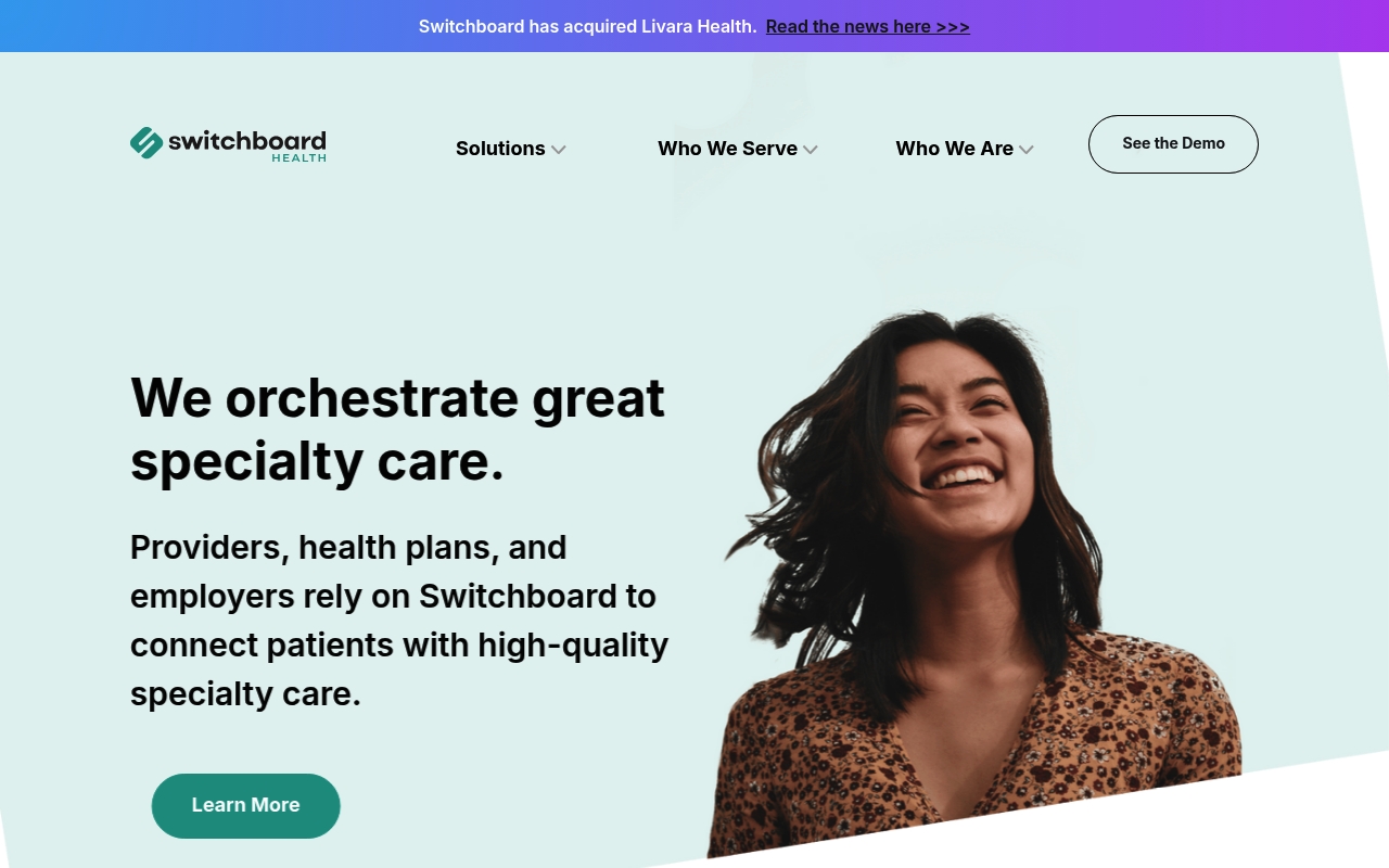 Switchboard Health website