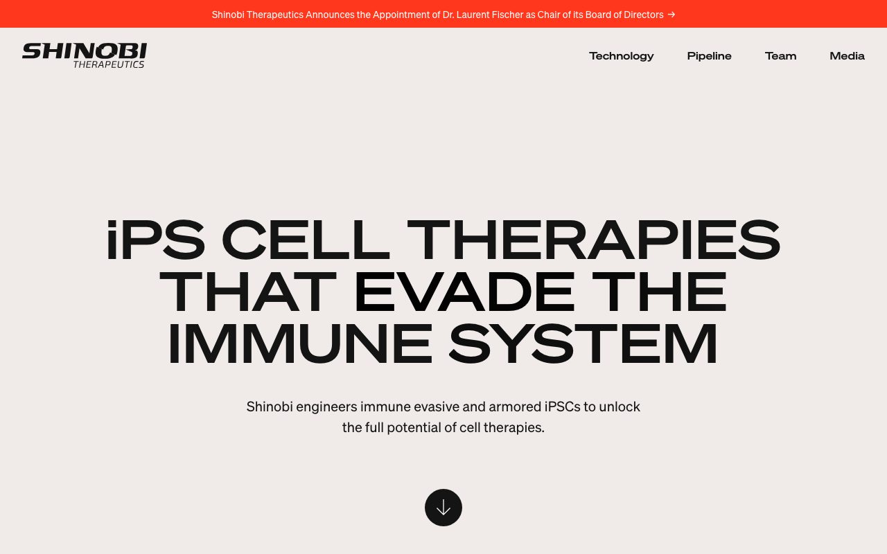 Shinobi Therapeutics website