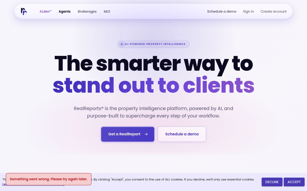 Real Reports website