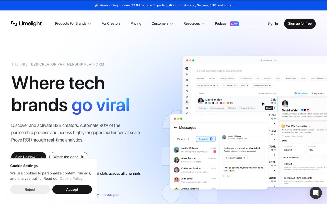 Limelight website