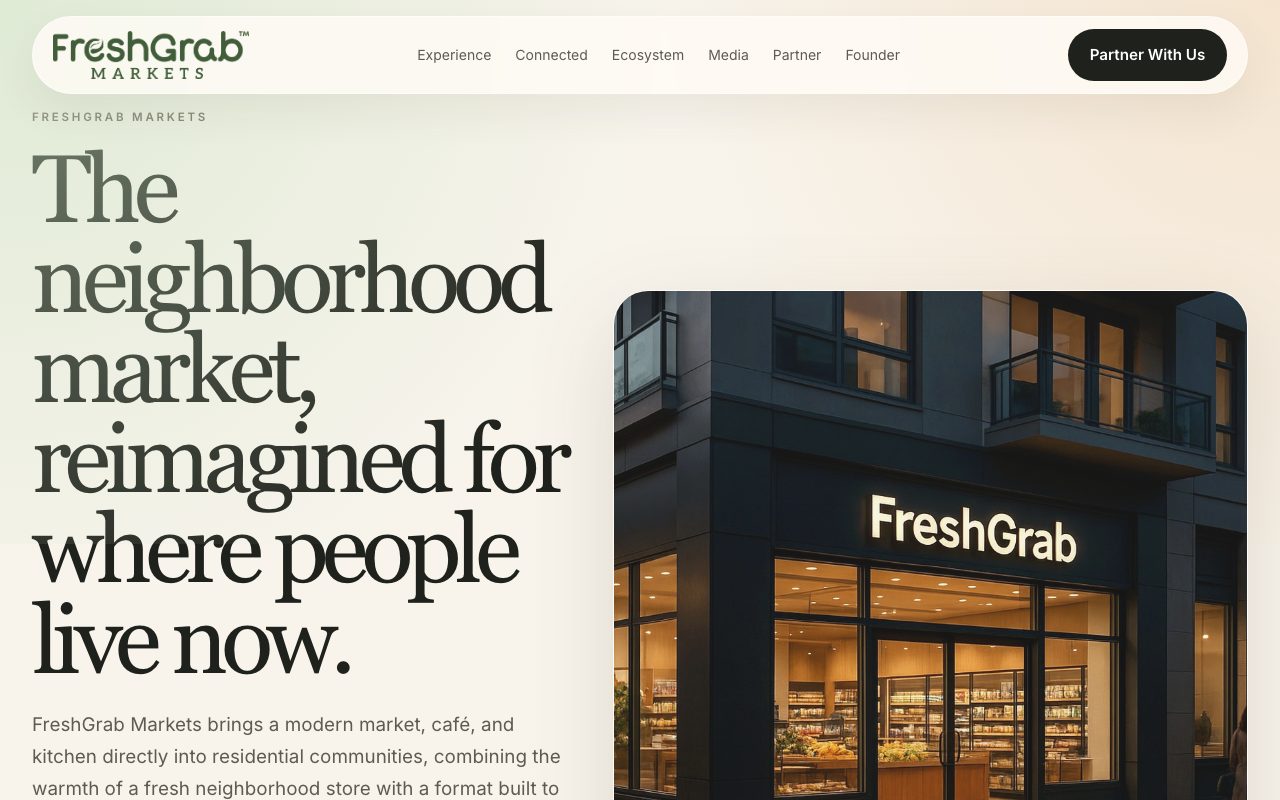 FreshGrab Markets website