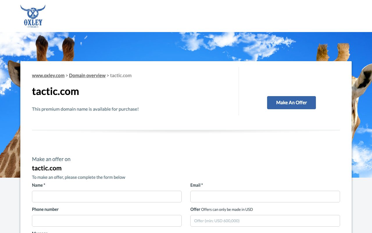 Tactic website