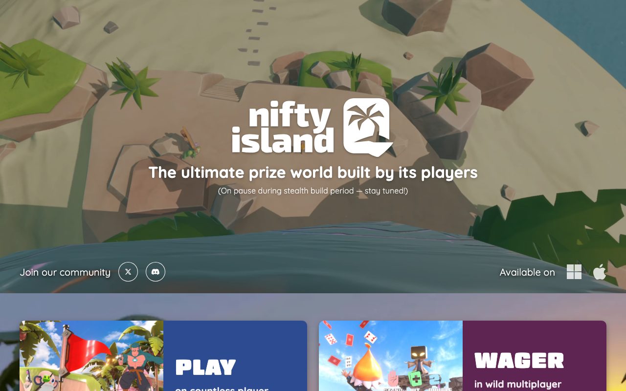 Nifty Island website
