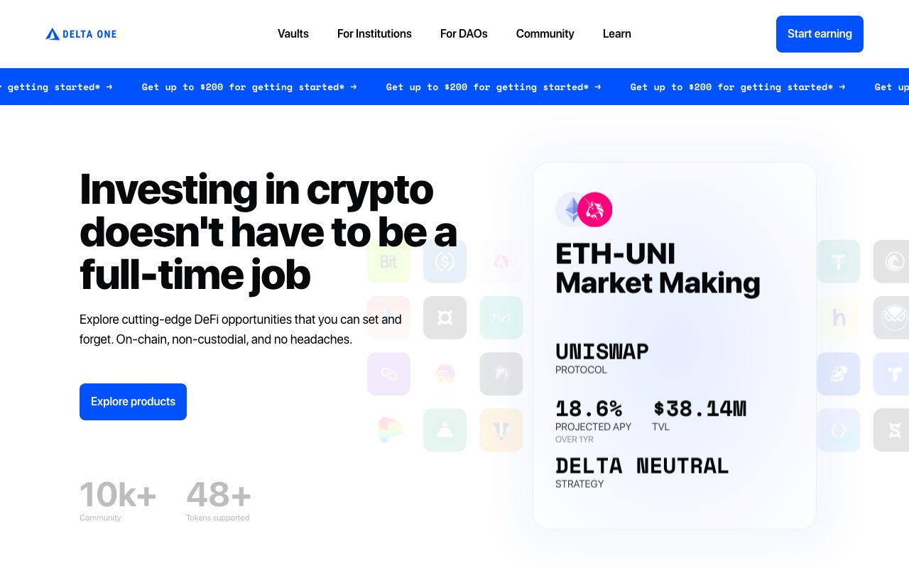 Delta One website