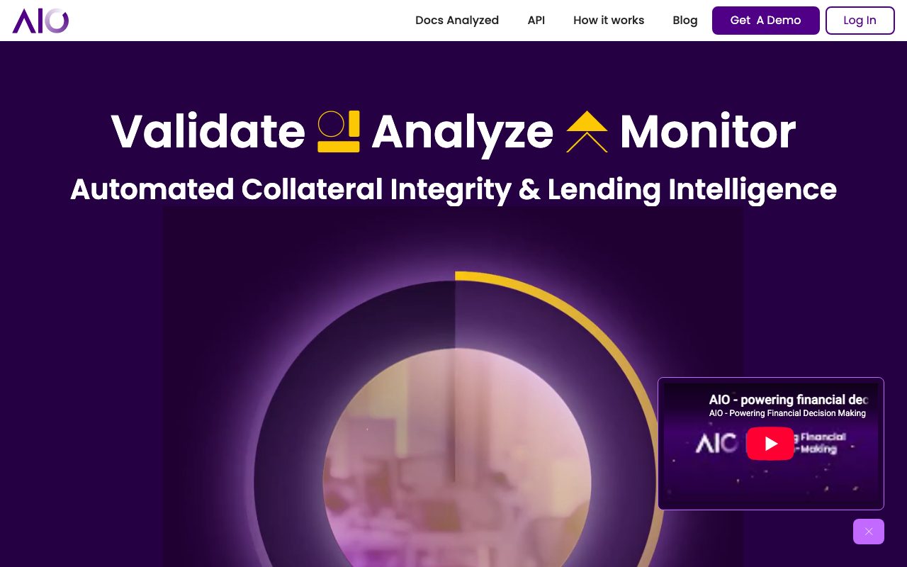AIO - Powering Financial Decision-Making website
