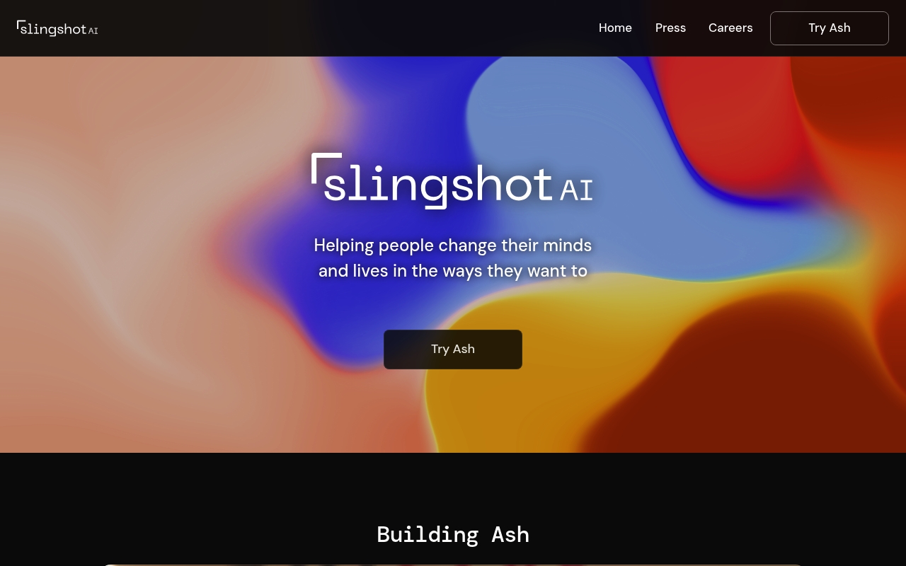 Slingshot AI website