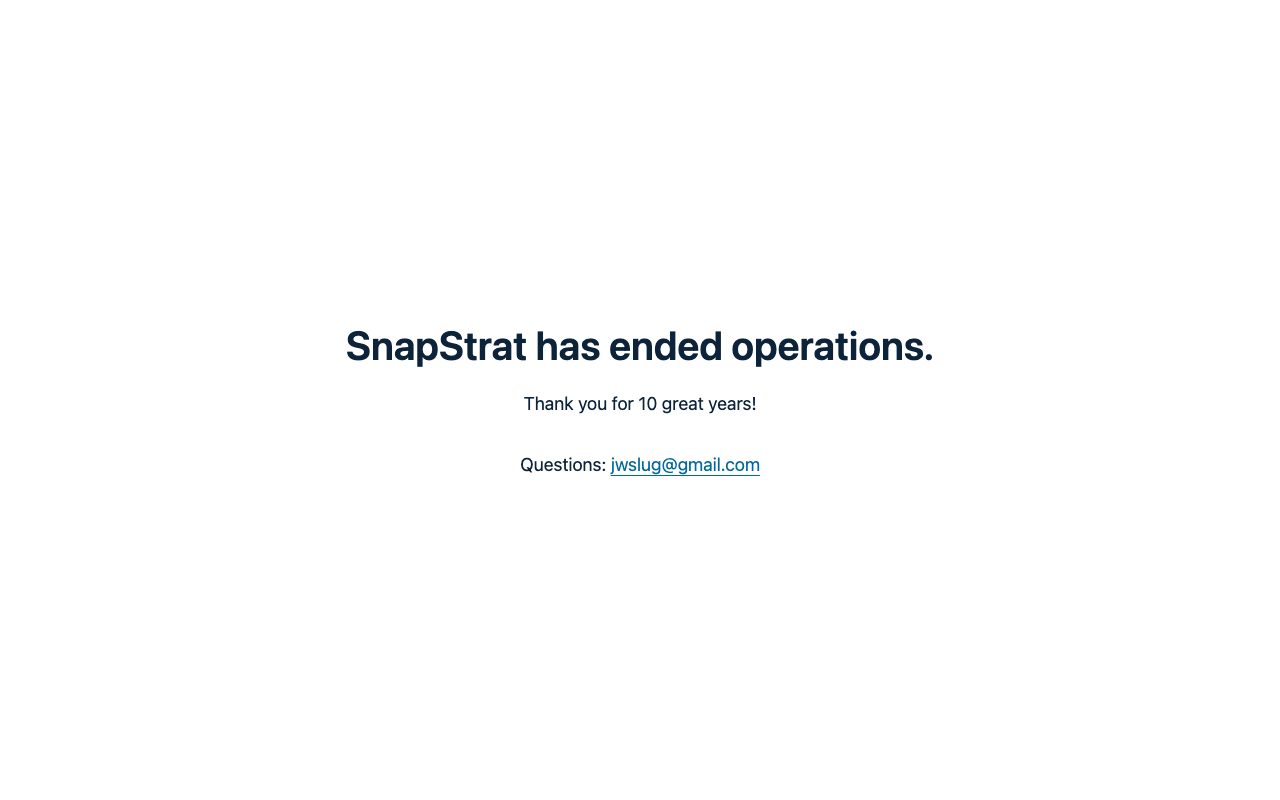SnapStrat Inc. website