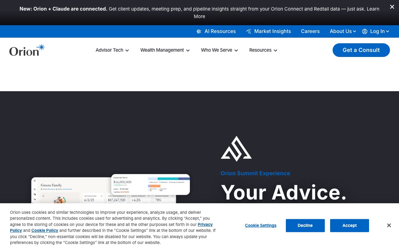 Summit Wealth Systems website