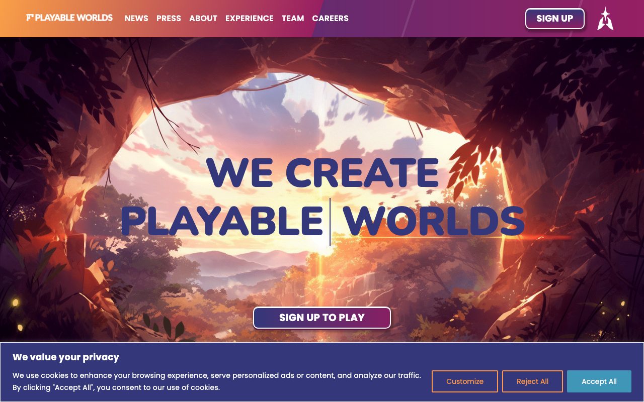 Playable Worlds website