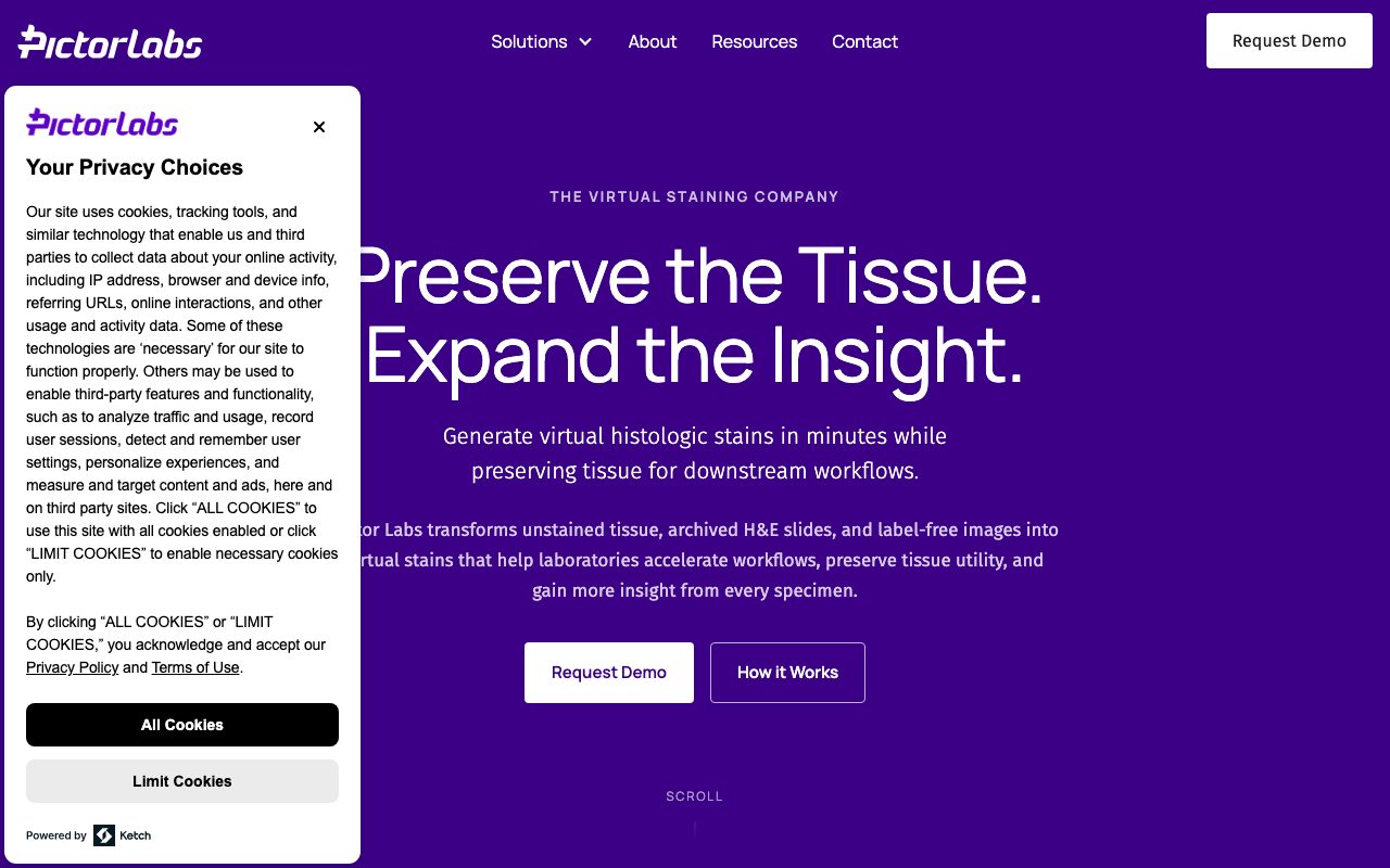 Pictor Labs website