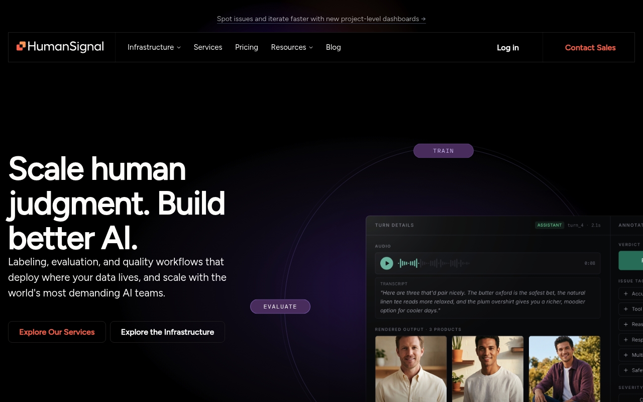 HumanSignal website