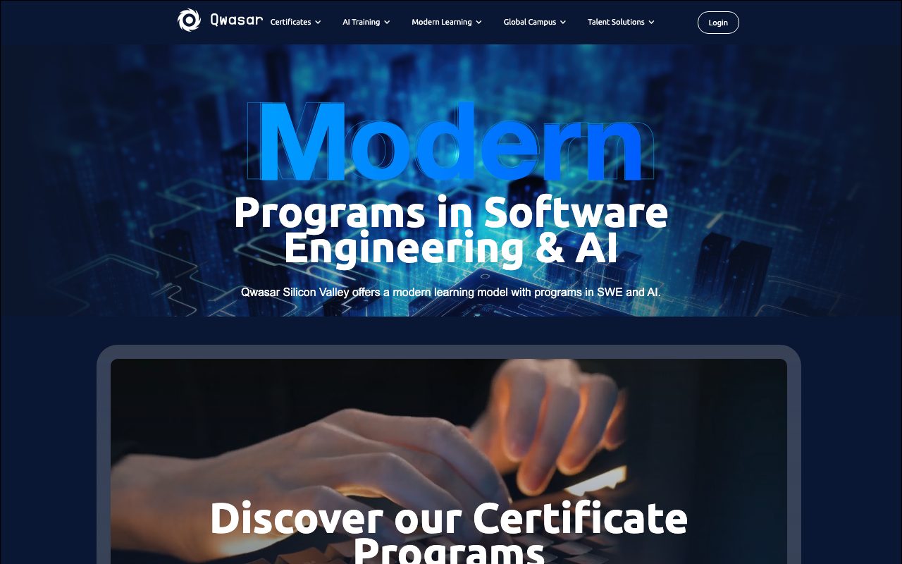 Qwasar Silicon valley website