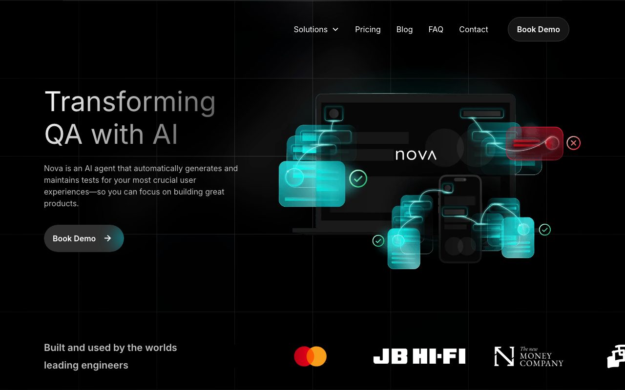 Nova AI website