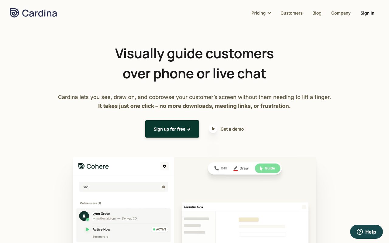 Cardina website