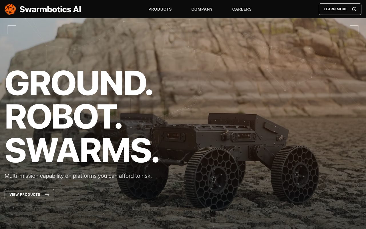 Swarmbotics AI website
