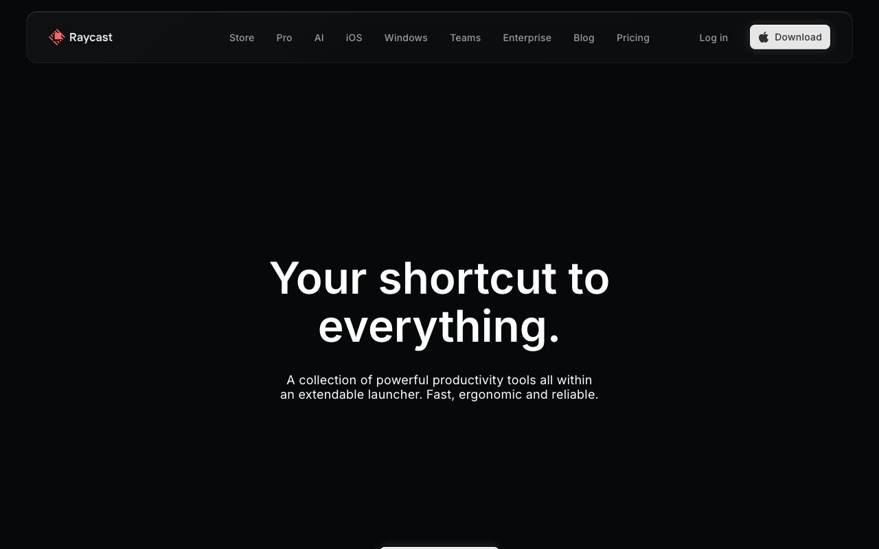 Raycast website