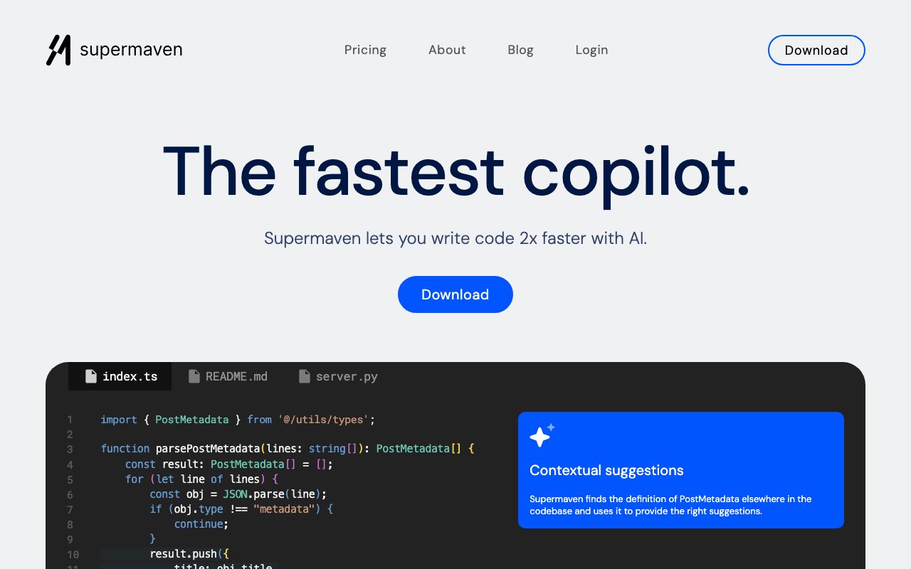 Supermaven website