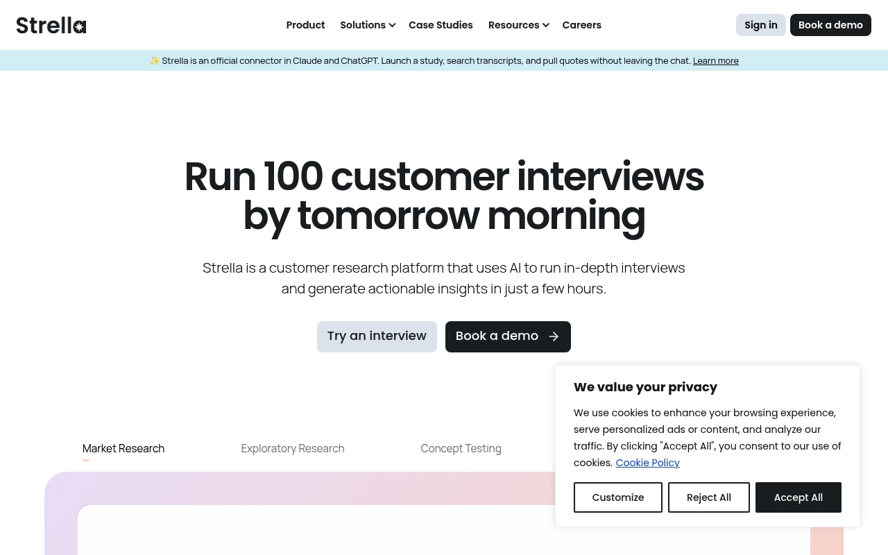 Strella website
