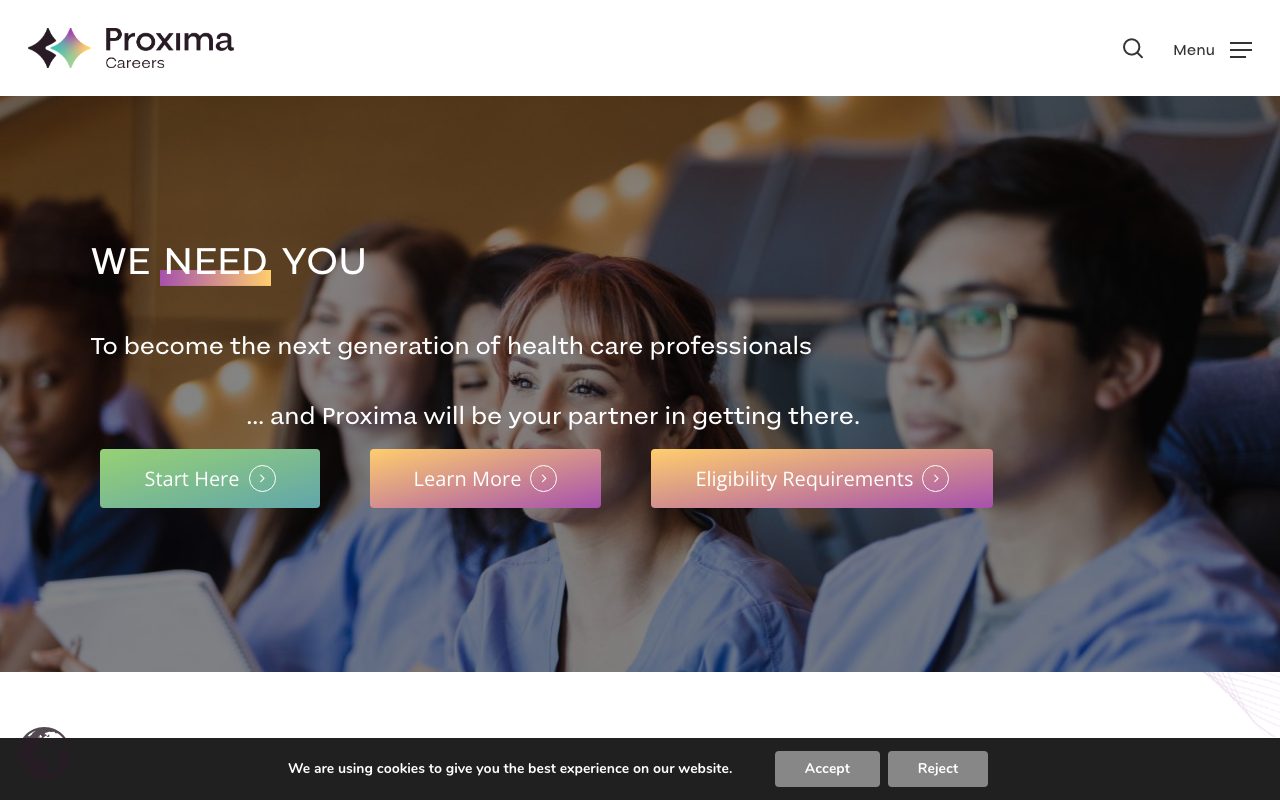 Proxima Careers website