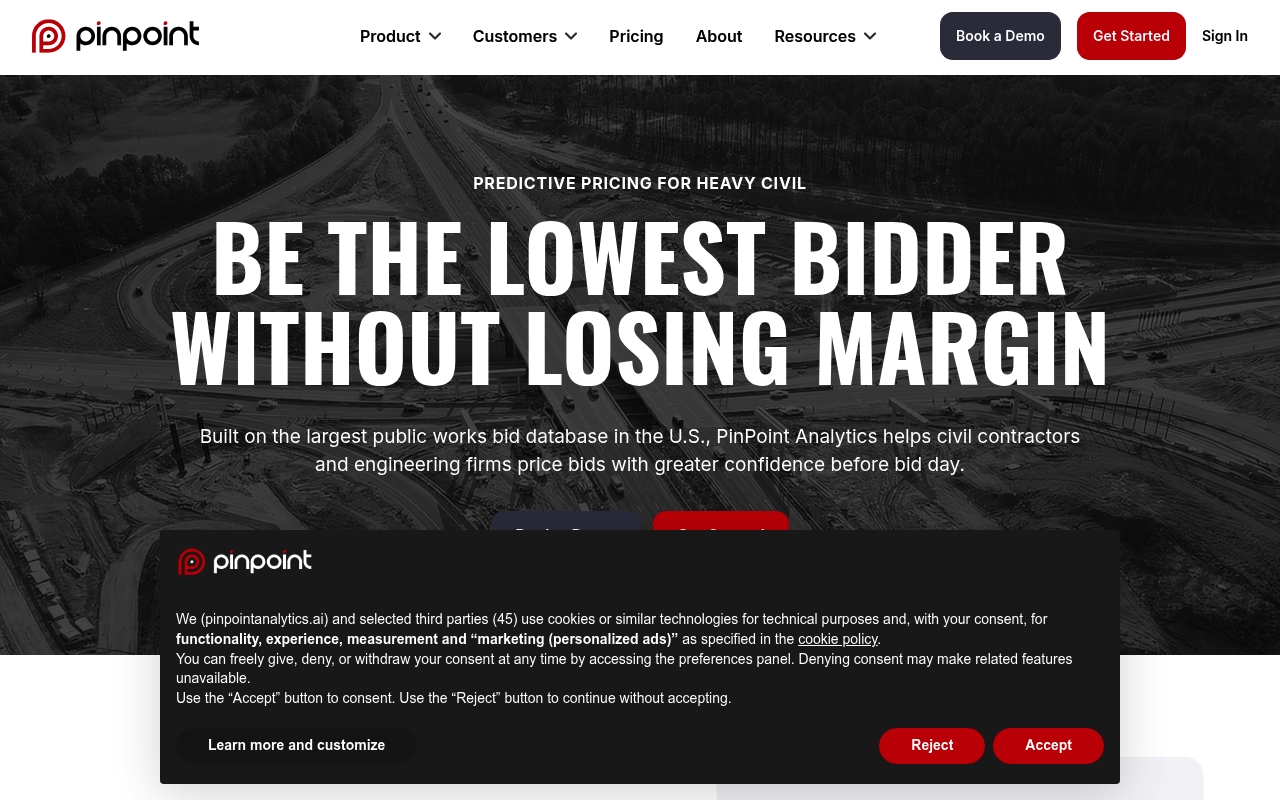 PinPoint Analytics website