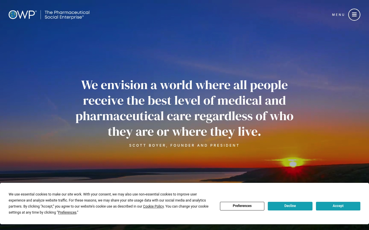 OWP Pharmaceuticals website