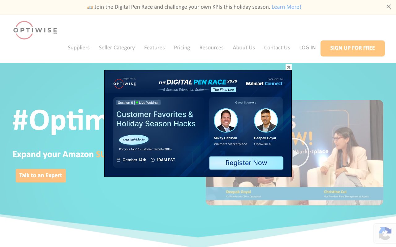Optiwise website