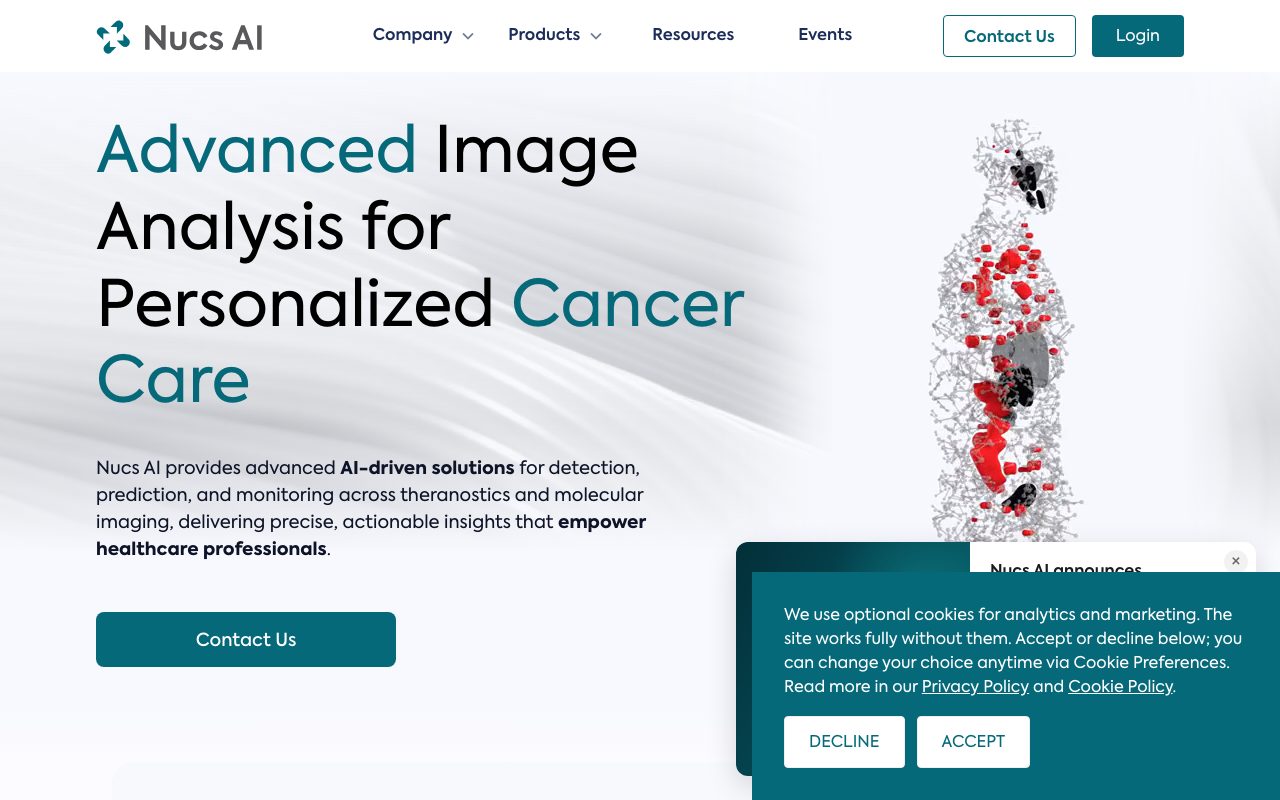 Nucs AI website