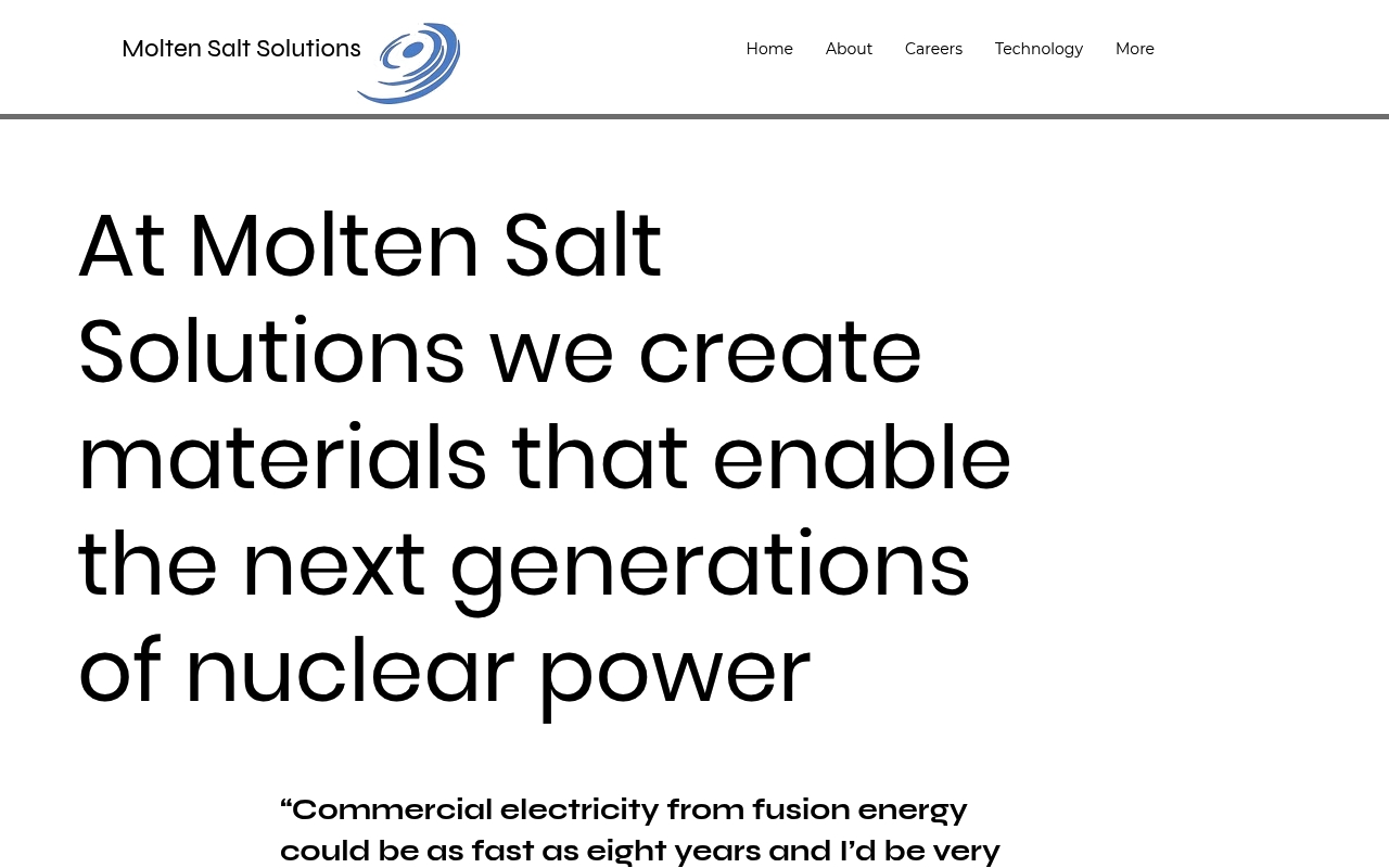Molten Salt Solutions website