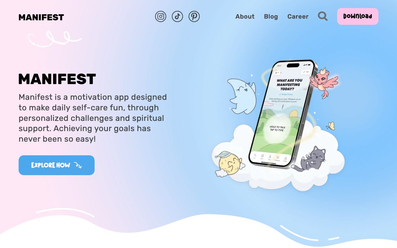 Manifest website
