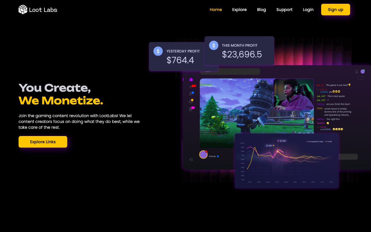 LootLabs website