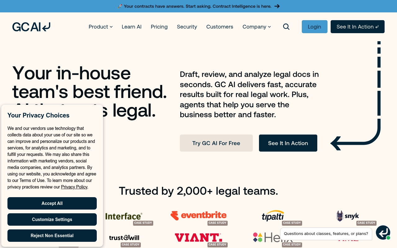 General Counsel AI website