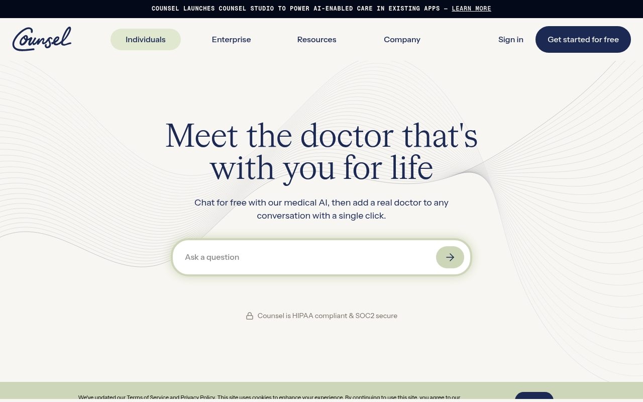 Counsel Health website