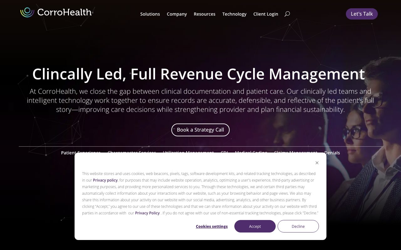 CorroHealth website