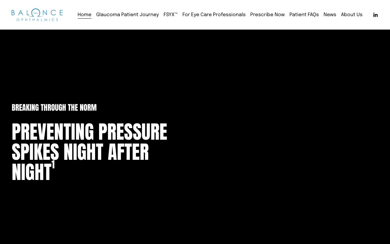 Balance Ophthalmics website