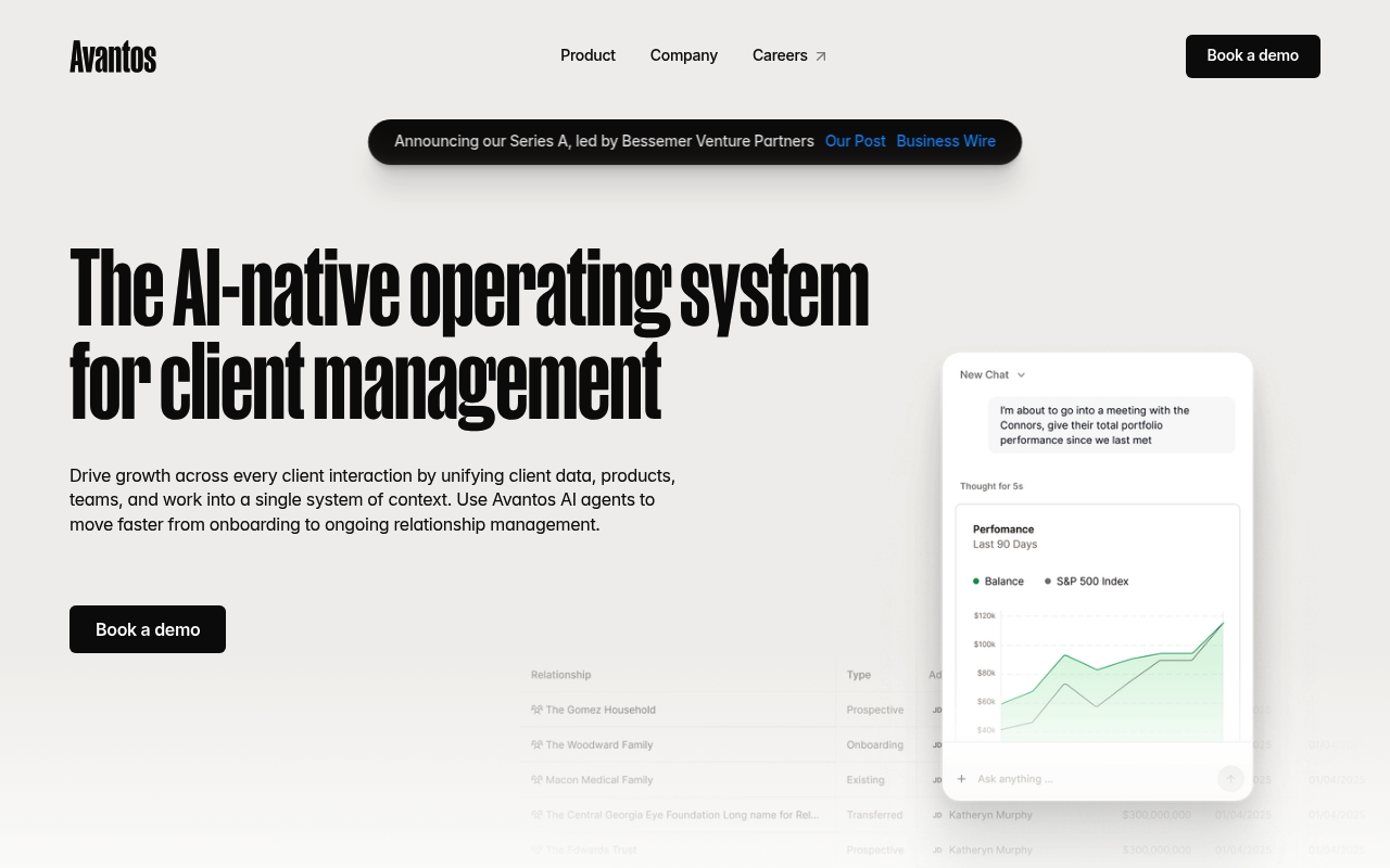 AVANTOS website