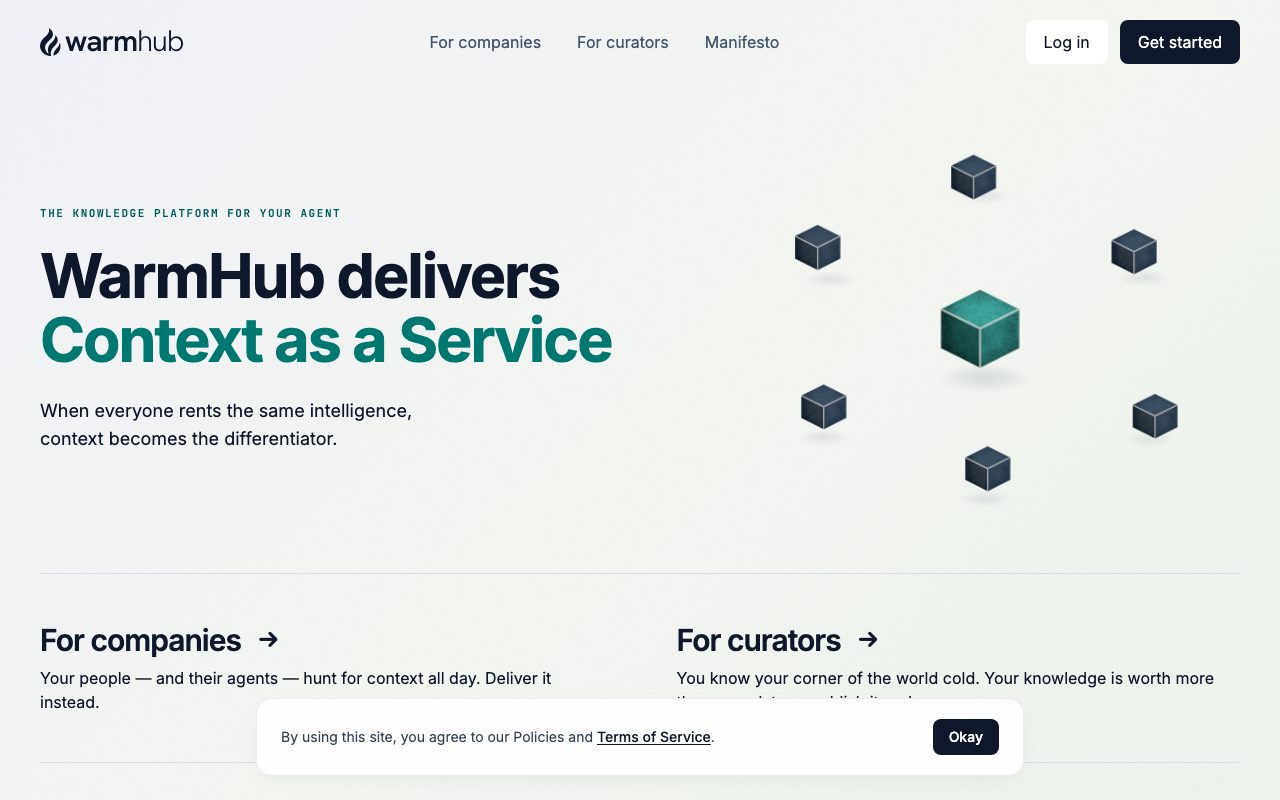 WarmHub website