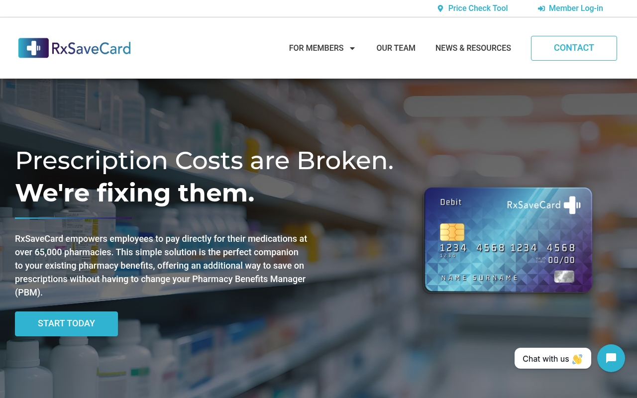 RxSave Card website