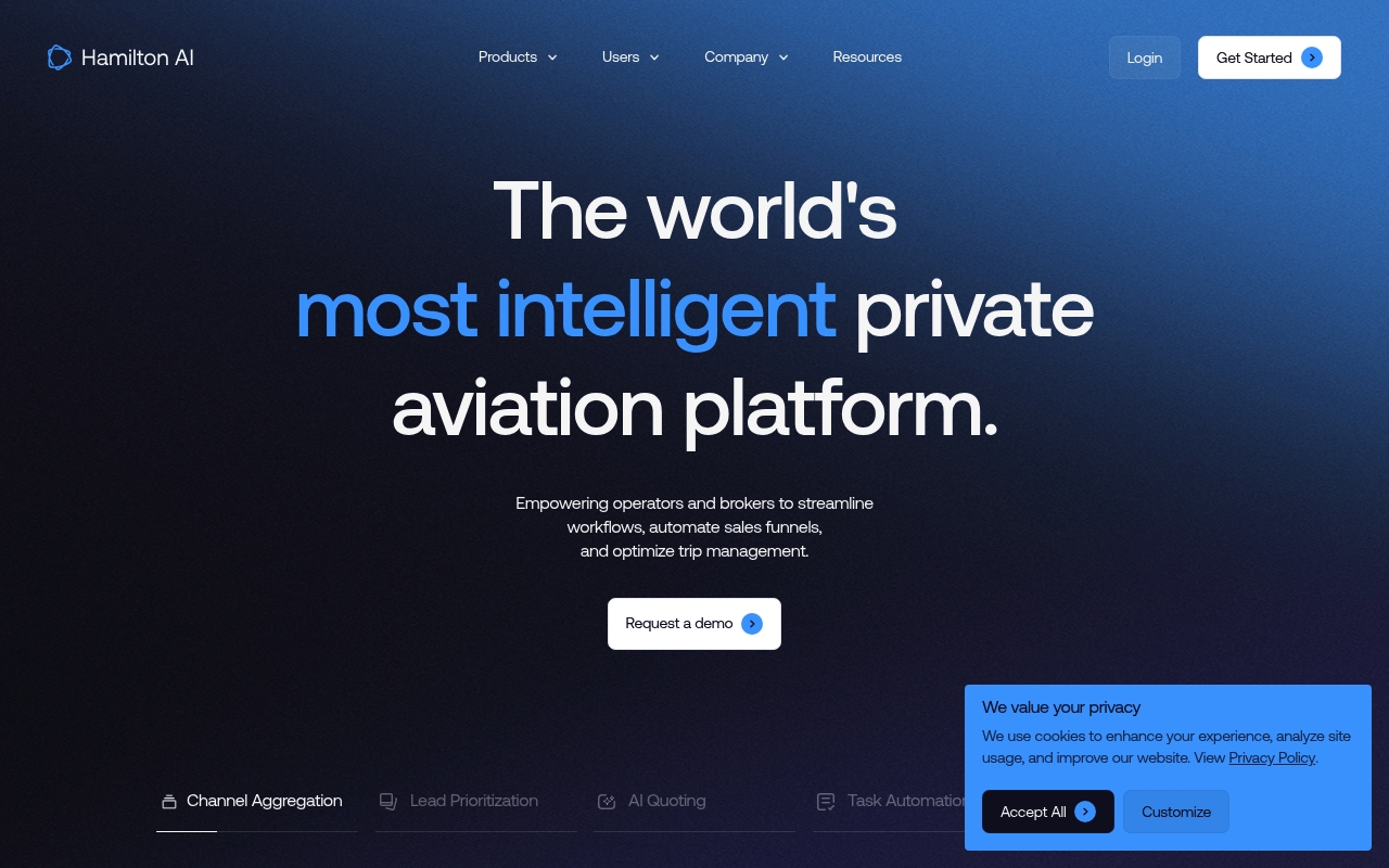 Hamilton AI website