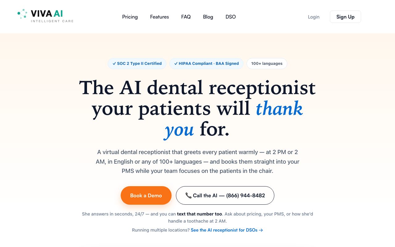 Viva AI website