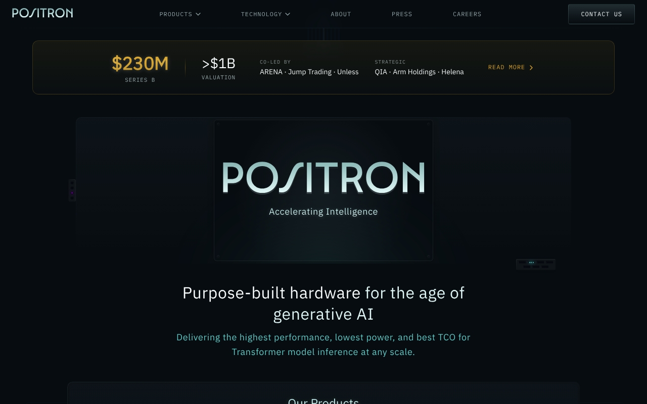 Positron AI website