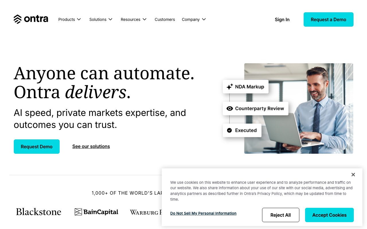 Ontra website