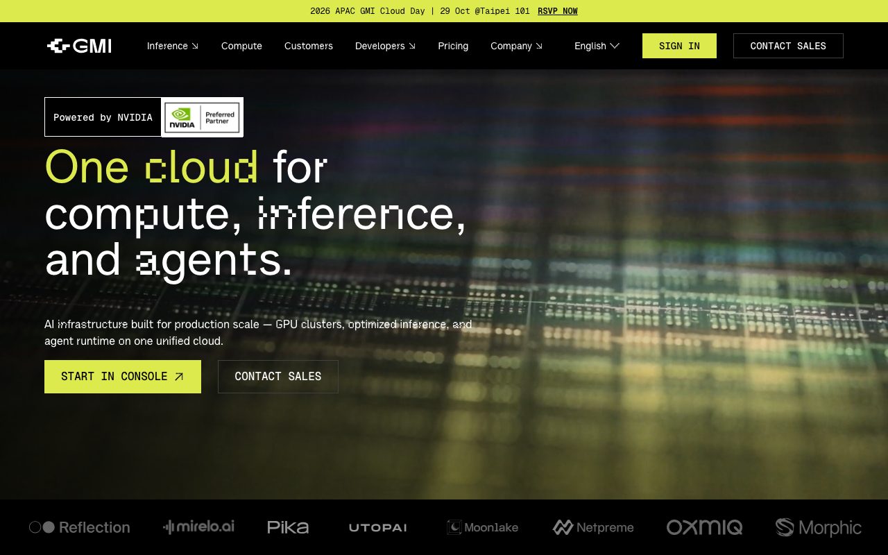 GMI Cloud website