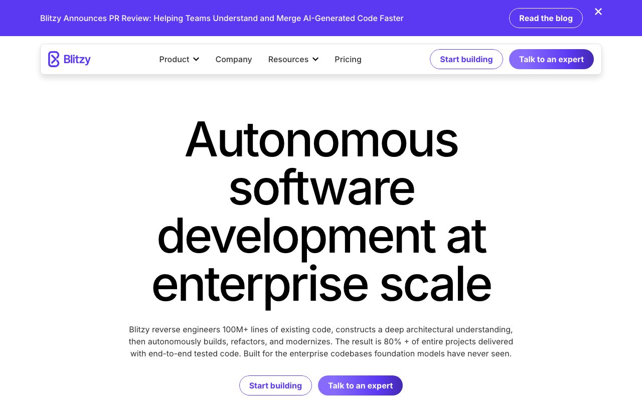 Blitzy website