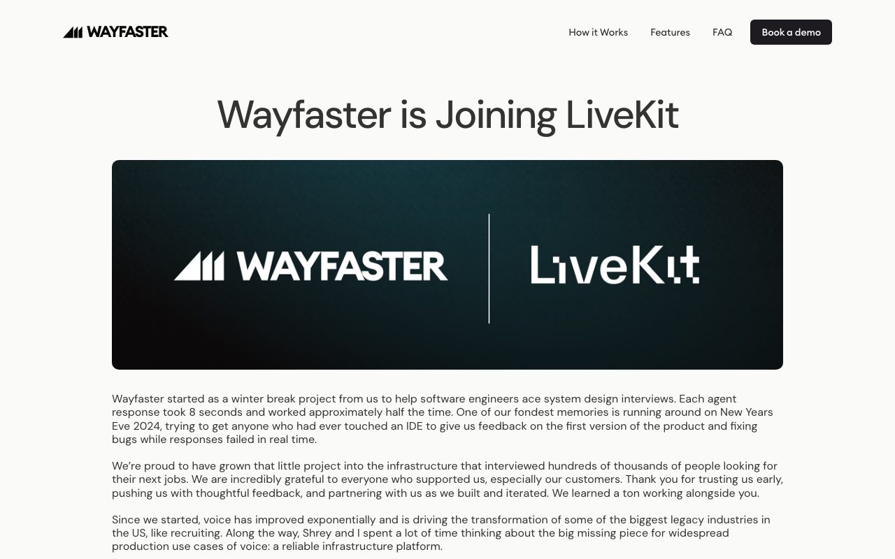 WayFaster website