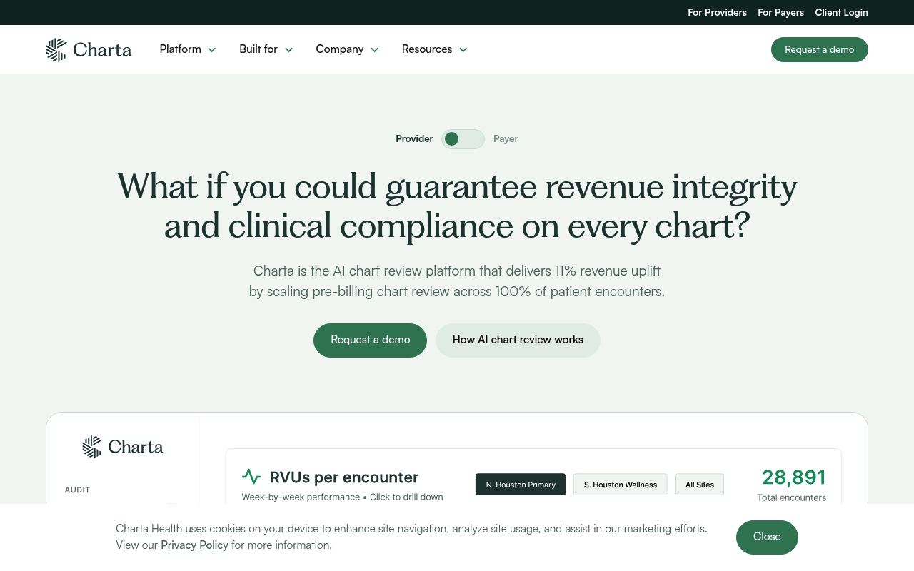 Charta Health website