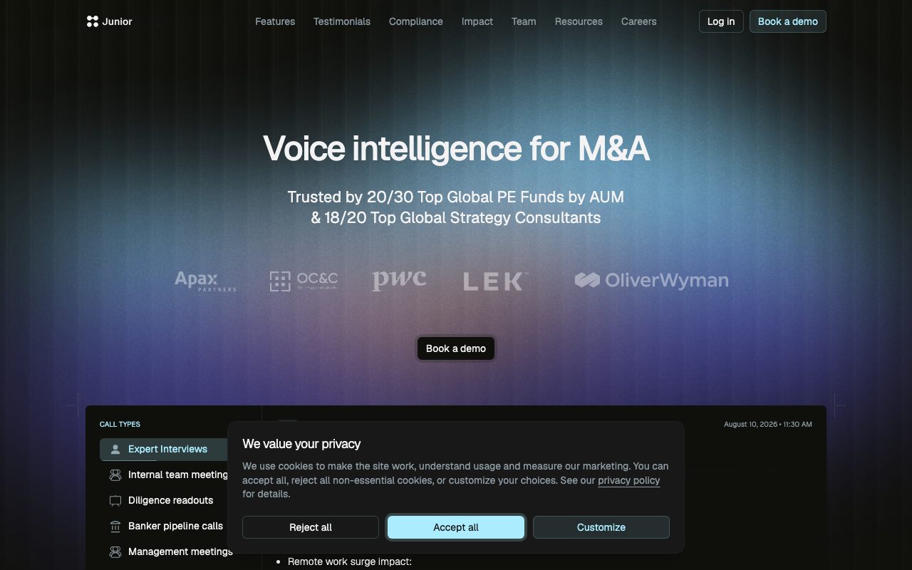 Junior AI website