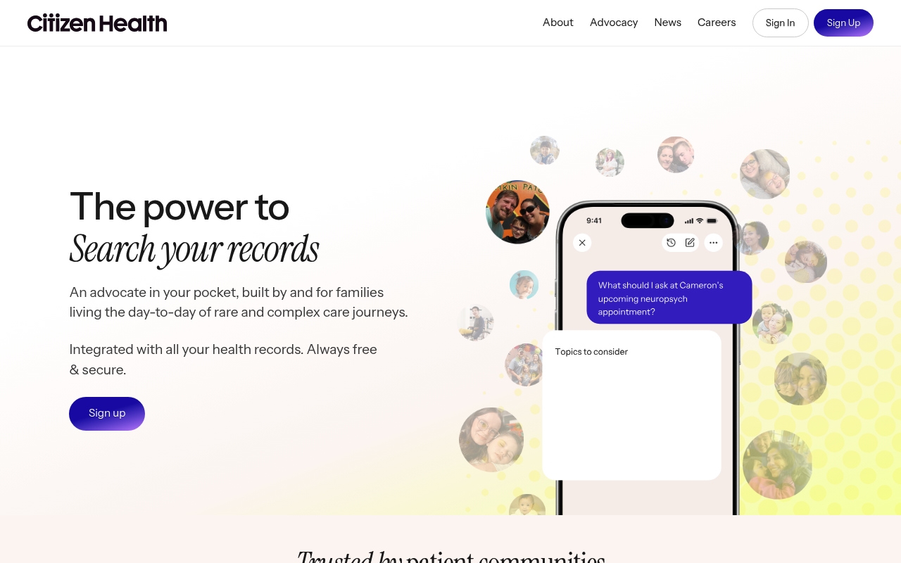 Citizen Health website