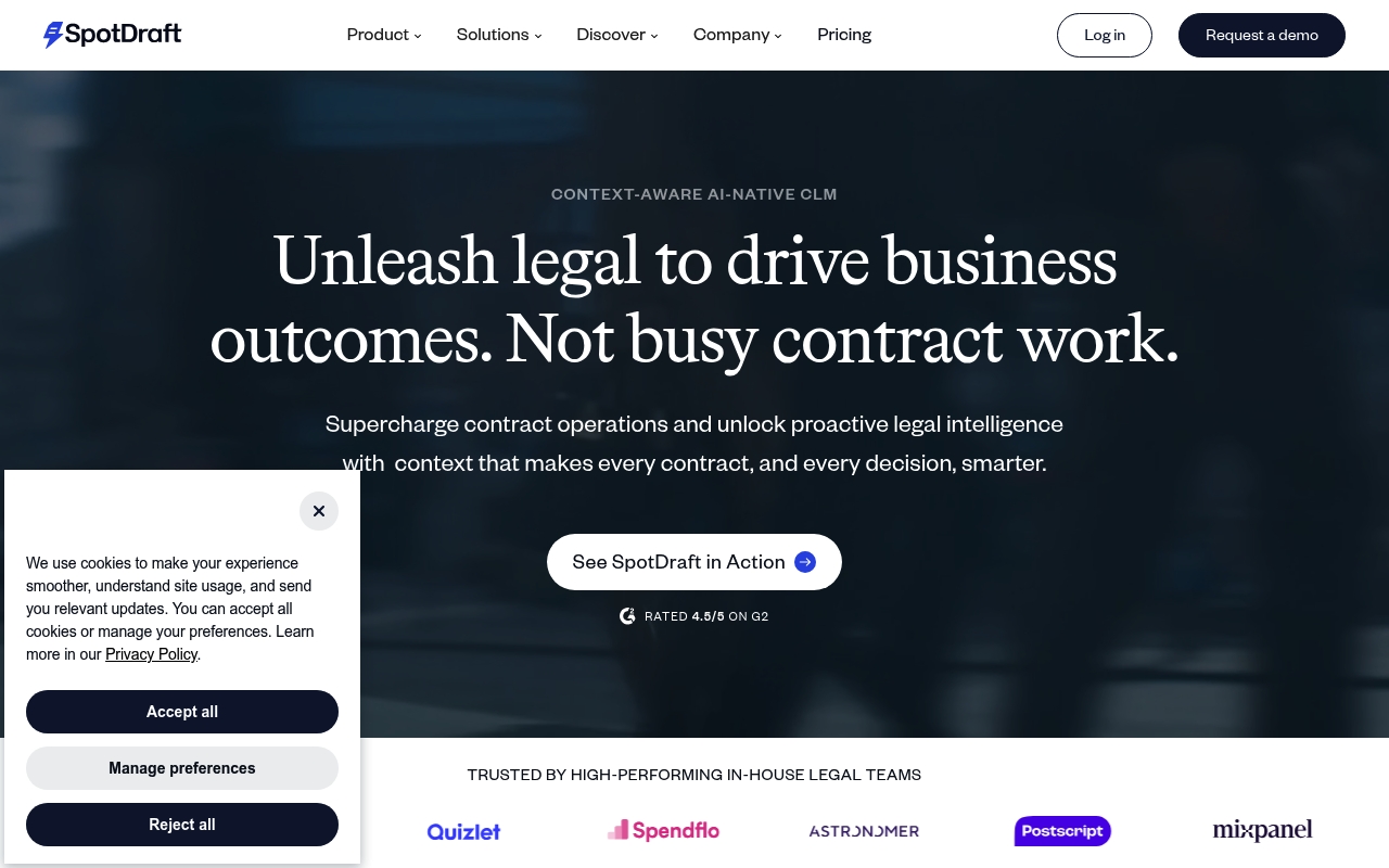 SpotDraft website