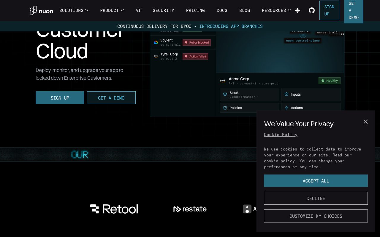 Nuon website