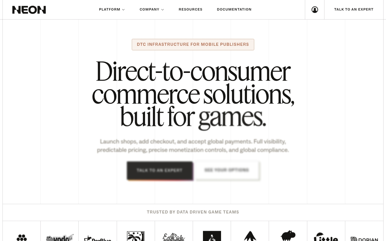 Neon website